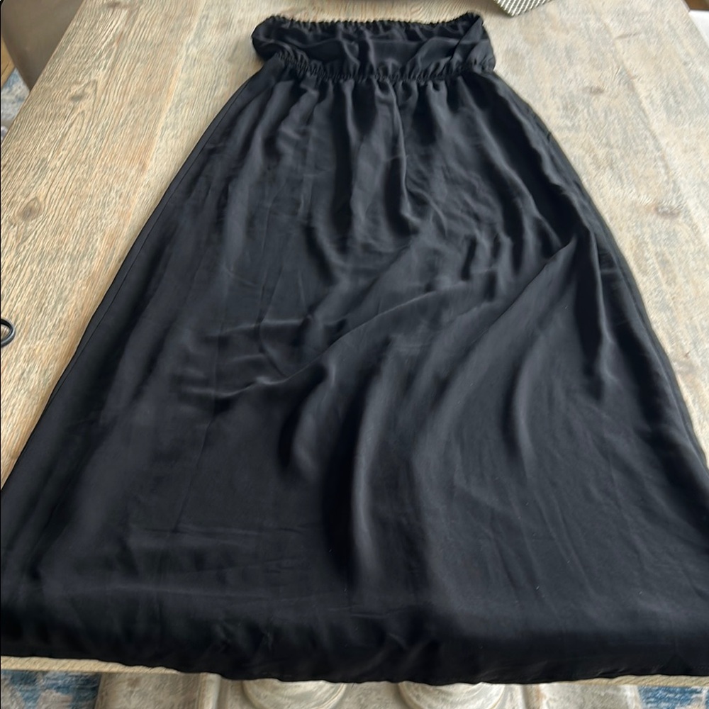 One Clothing Black Strapless Maxi Dress